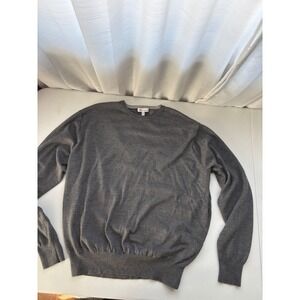 Peter Millar Mens XL Grey Merino Wool Silk Blend Crewneck Sweater RN100308
